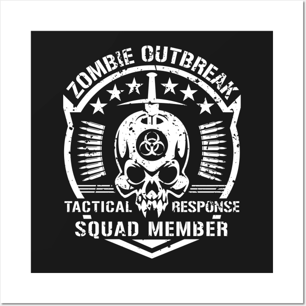 Zombie Outbreak Tactical Team Member Wall Art by RadStar